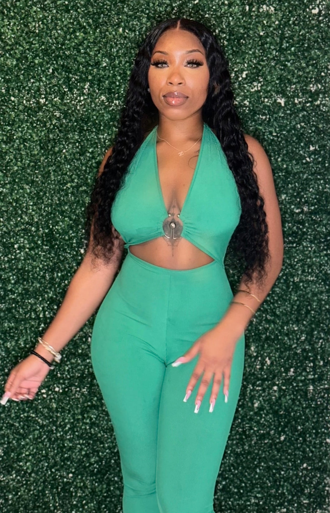 Lucky You Jumpsuit - Green